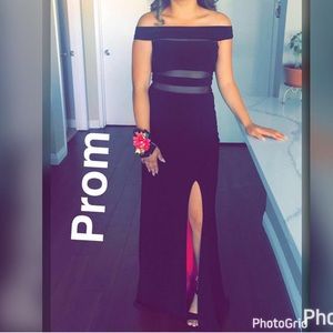 Black Prom Dress/ OFF SHOULDERS